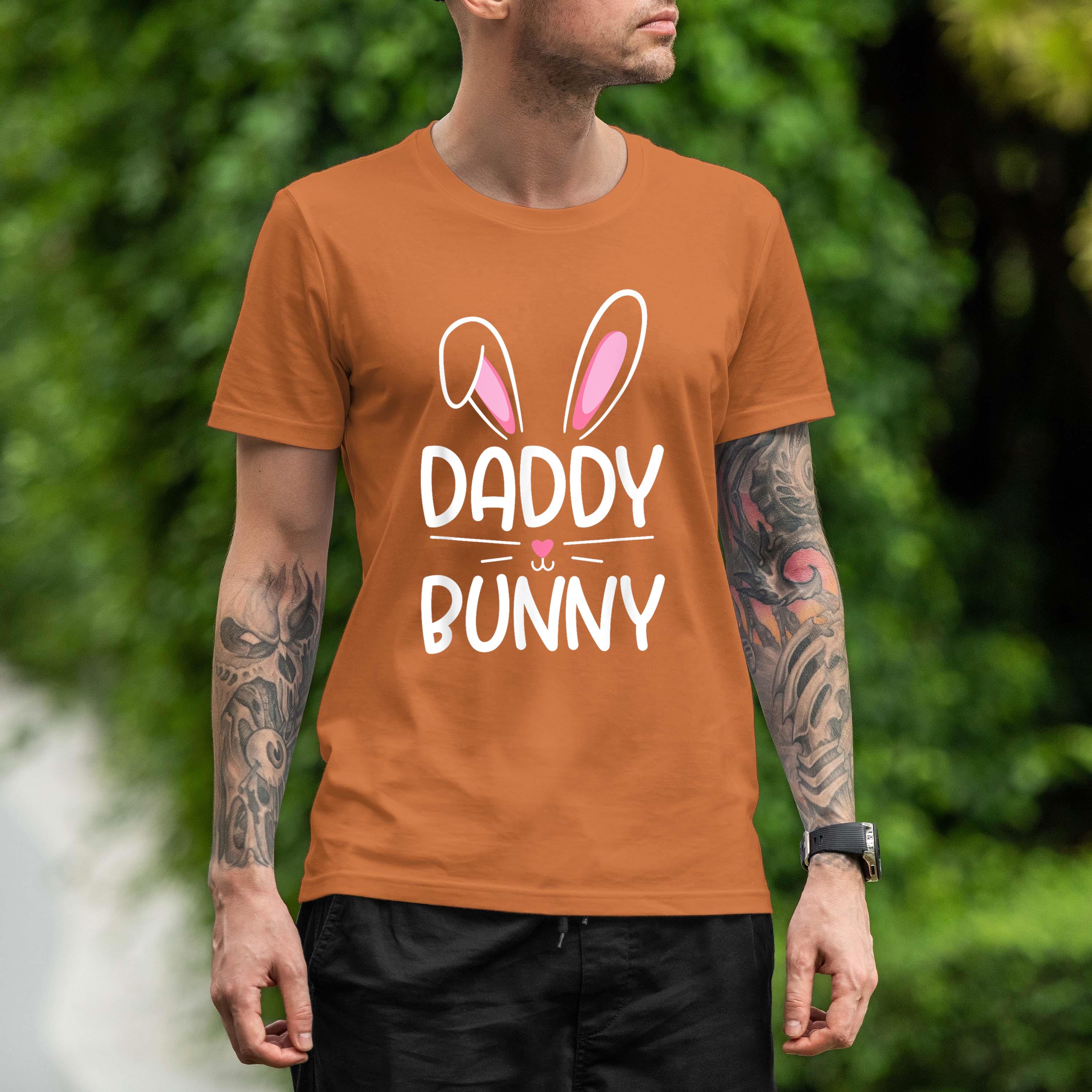 Cute Daddy Bunny Happy Easter Day Men Women Matching Family Shirt 